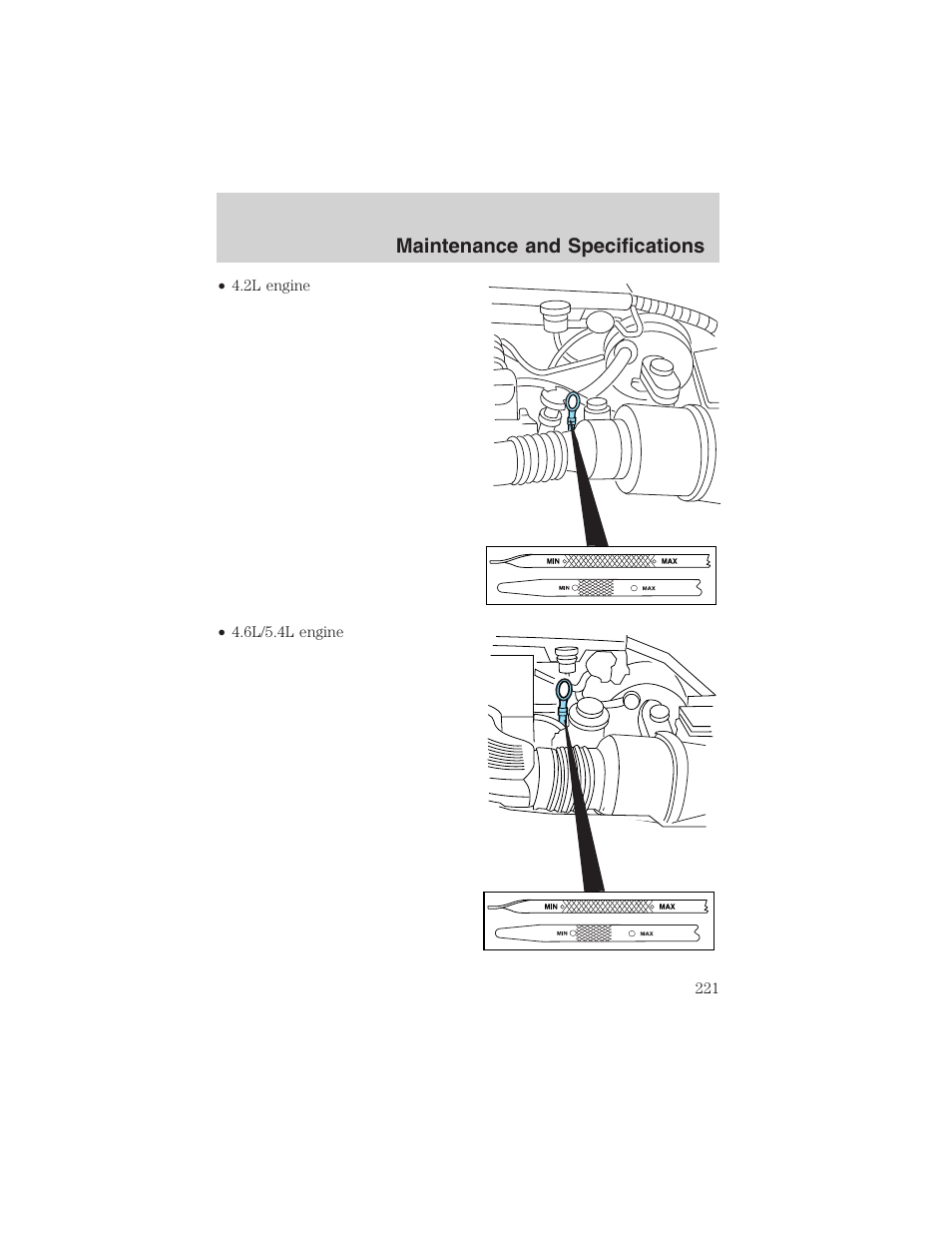 Maintenance and specifications | FORD 2003 F-150 v.4 User Manual | Page 221 / 280