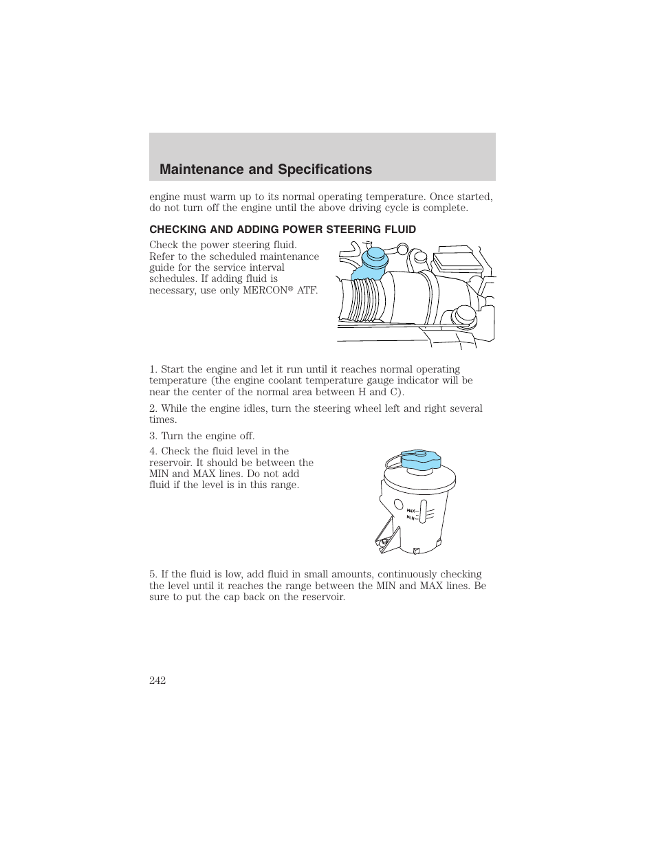 Maintenance and specifications | FORD 2003 F-150 v.4 User Manual | Page 242 / 280