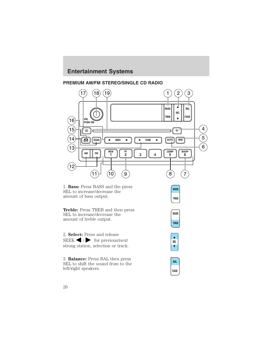 Entertainment systems | FORD 2003 F-150 v.4 User Manual | Page 26 / 280