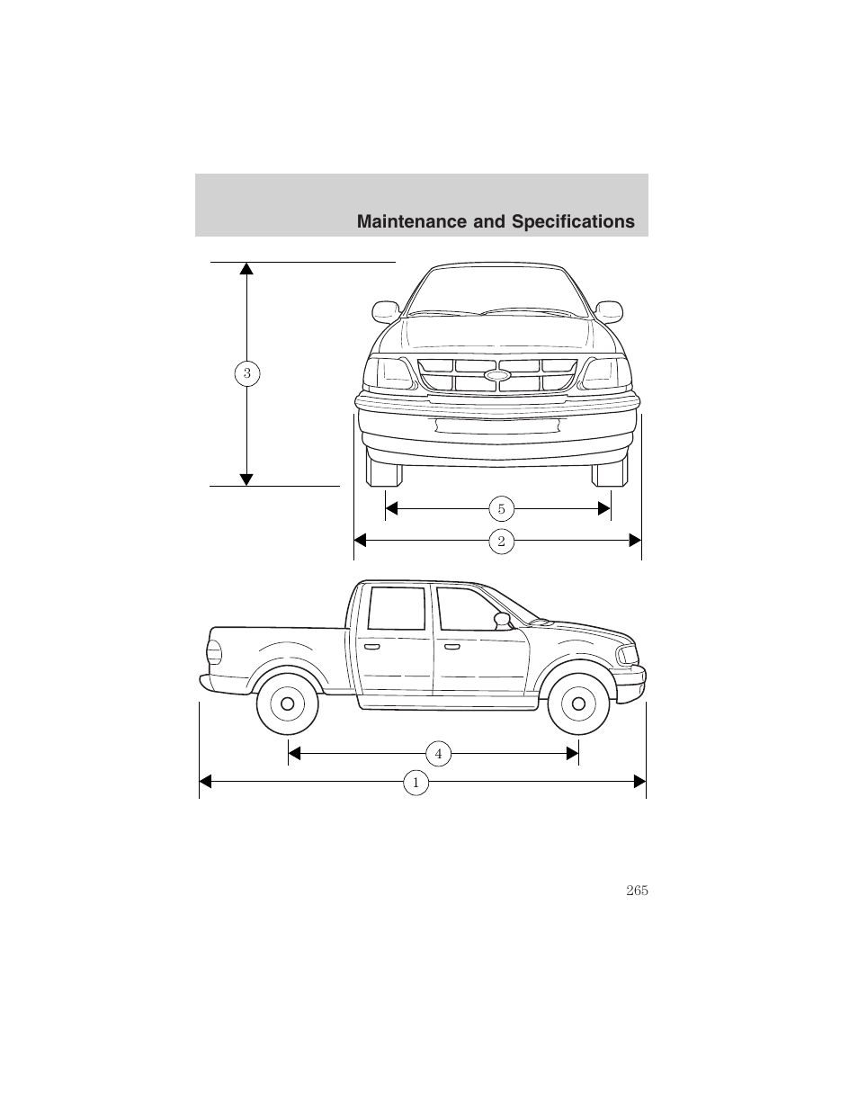 Maintenance and specifications | FORD 2003 F-150 v.4 User Manual | Page 265 / 280