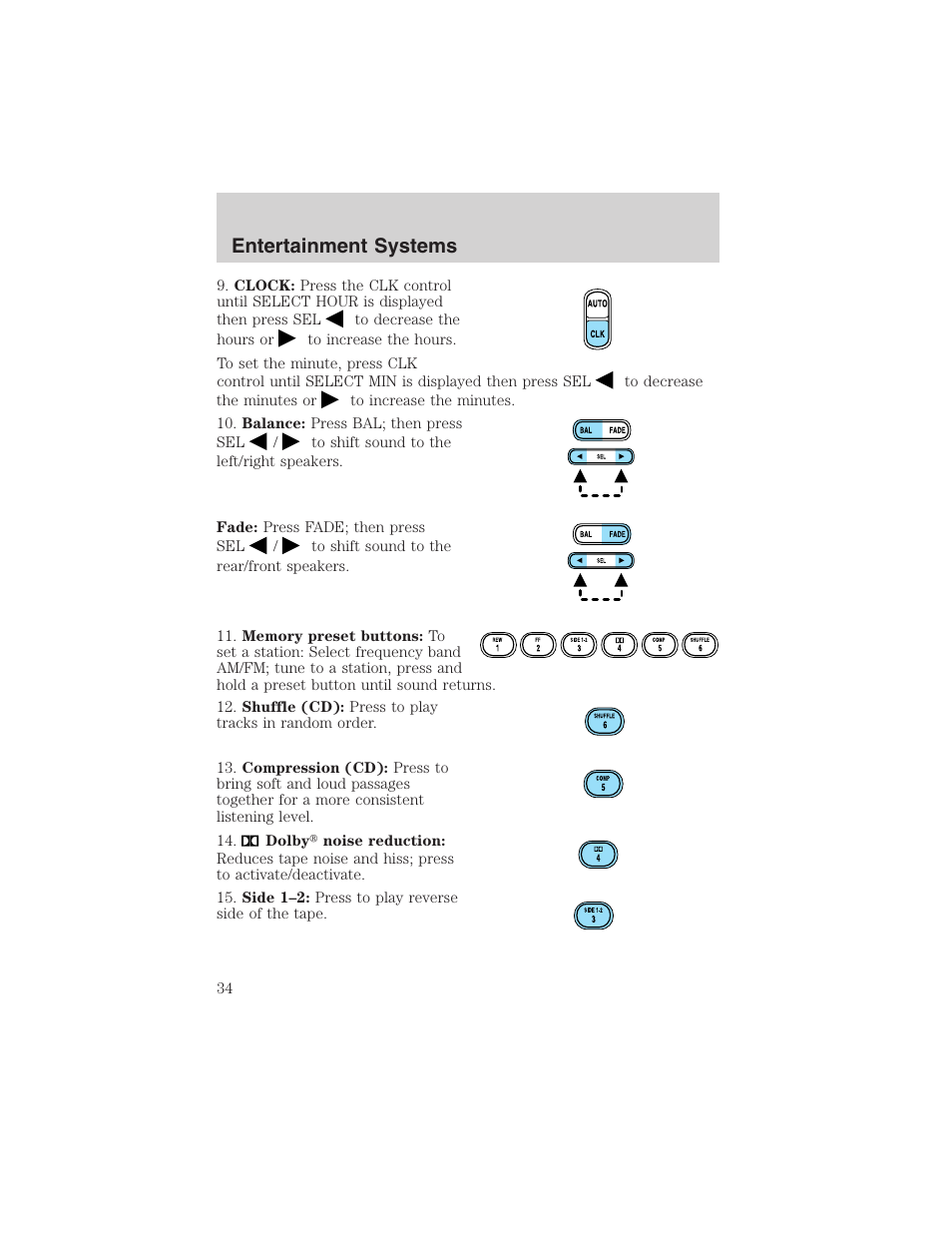 Entertainment systems | FORD 2003 F-150 v.4 User Manual | Page 34 / 280