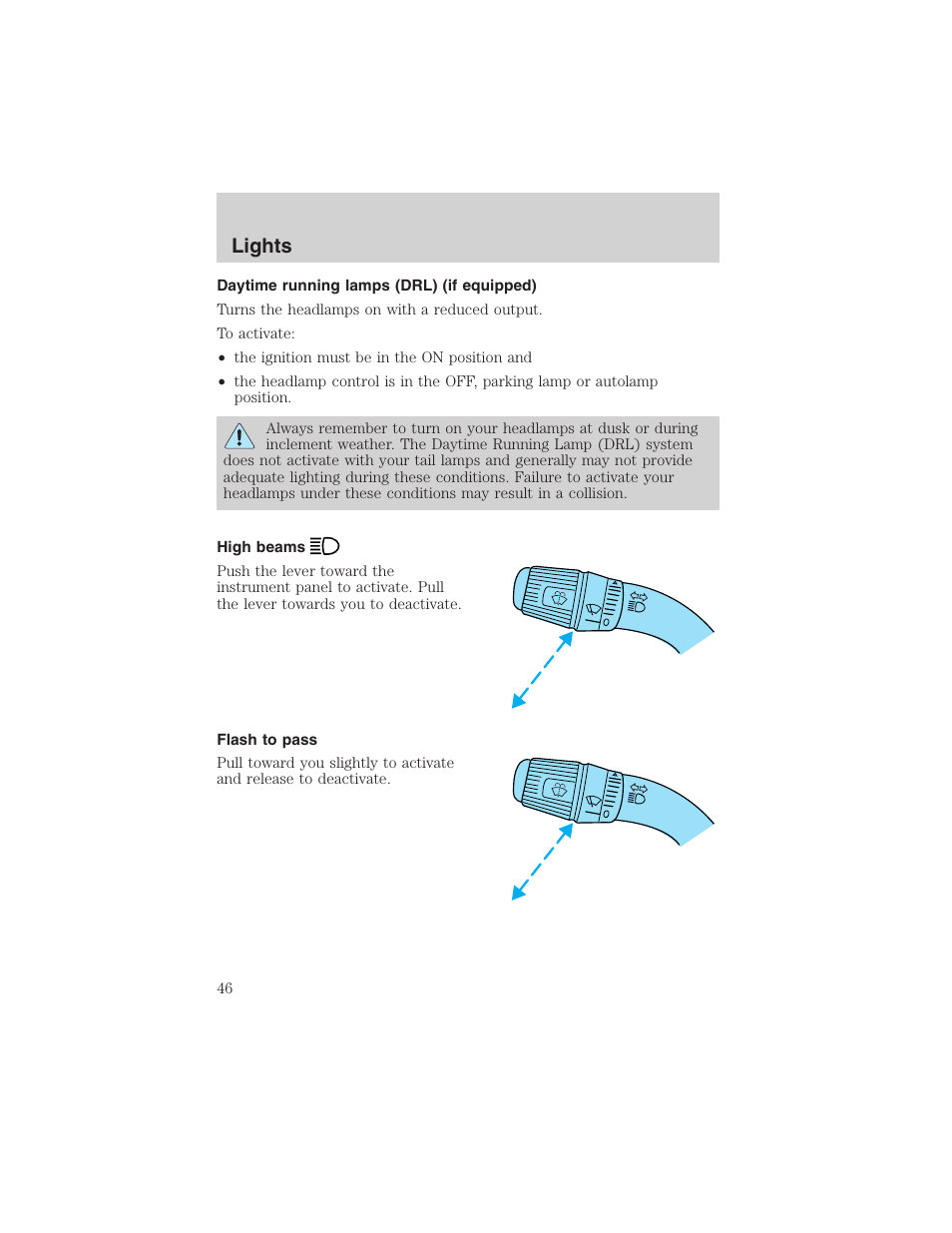 Lights | FORD 2003 F-150 v.4 User Manual | Page 46 / 280