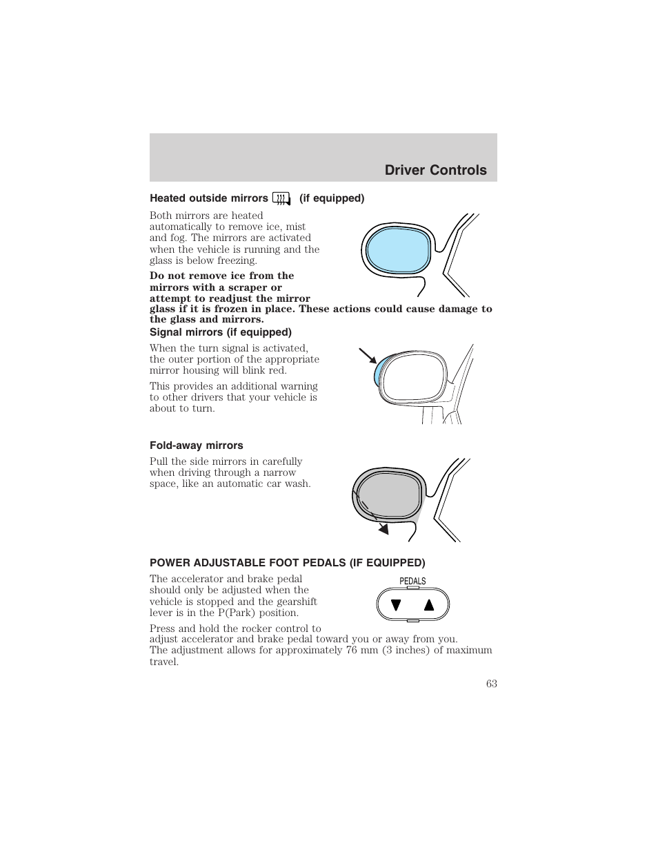 Driver controls | FORD 2003 F-150 v.4 User Manual | Page 63 / 280