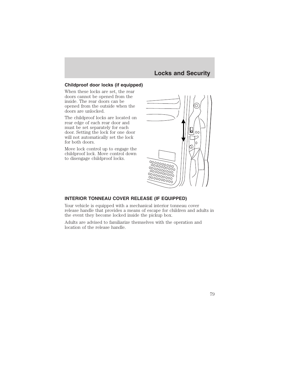 Locks and security | FORD 2003 F-150 v.4 User Manual | Page 79 / 280