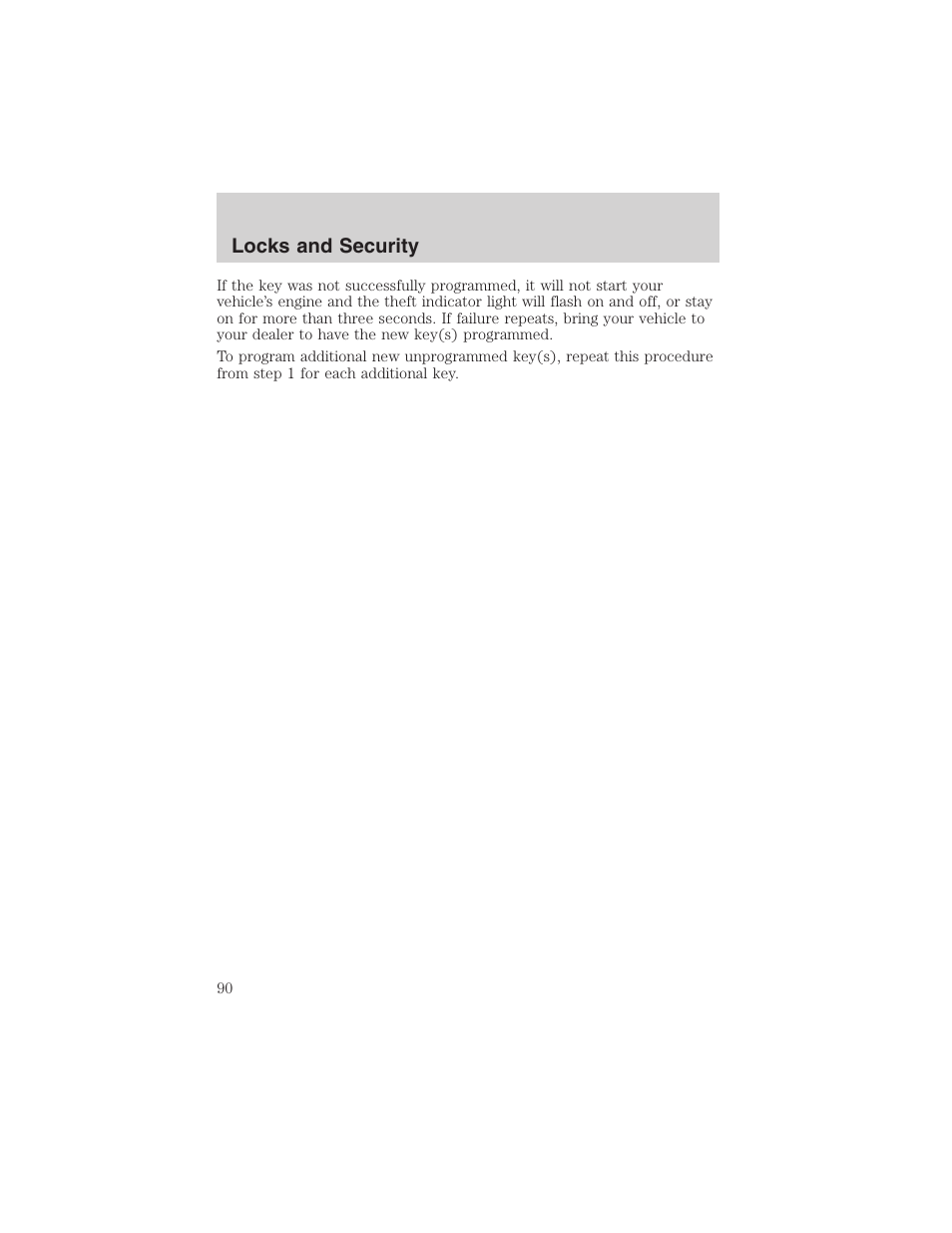 Locks and security | FORD 2003 F-150 v.4 User Manual | Page 90 / 280