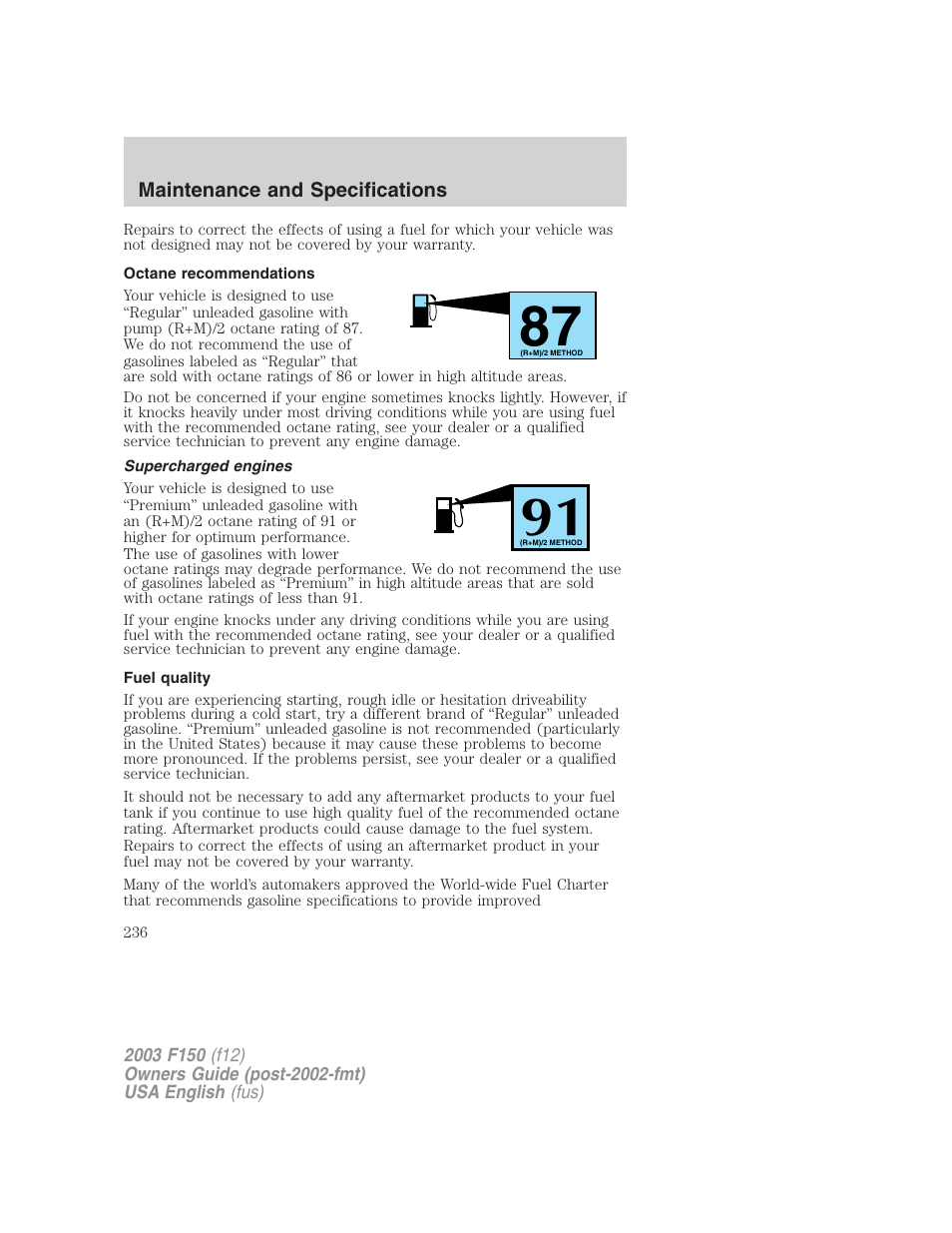 FORD 2003 F-150 v.5 User Manual | Page 236 / 280