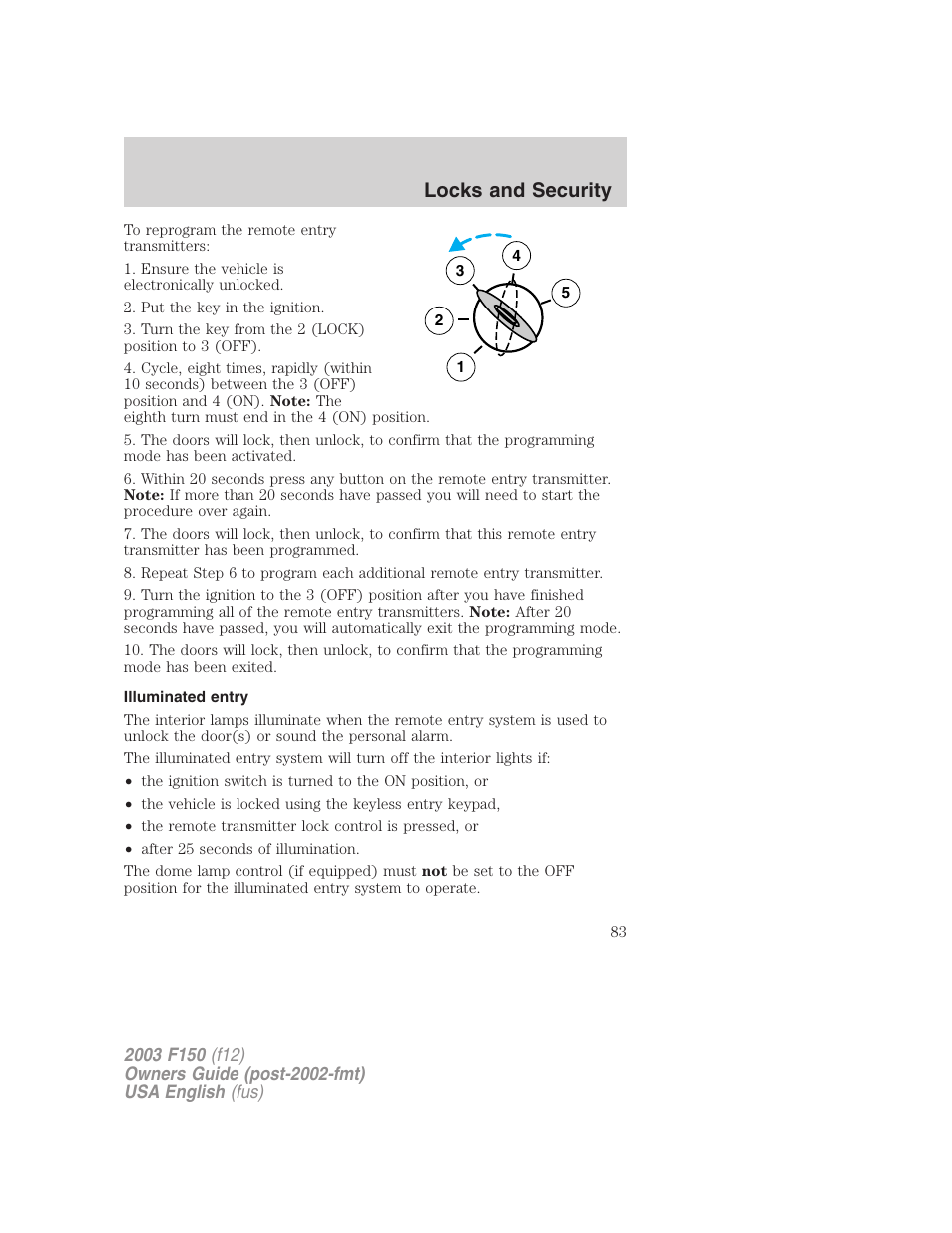 Locks and security | FORD 2003 F-150 v.5 User Manual | Page 83 / 280