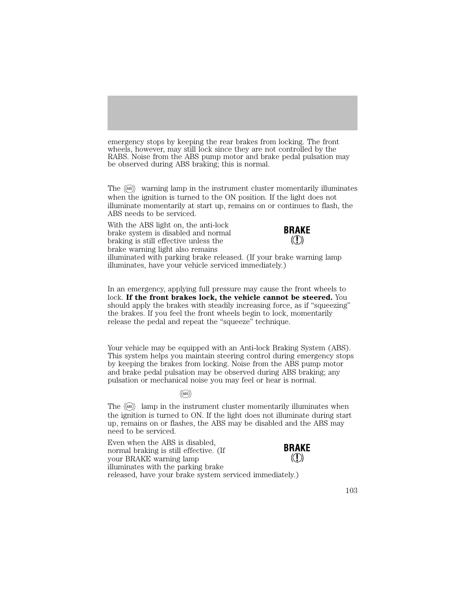 Driving | FORD 2003 F-550 v.1 User Manual | Page 103 / 256