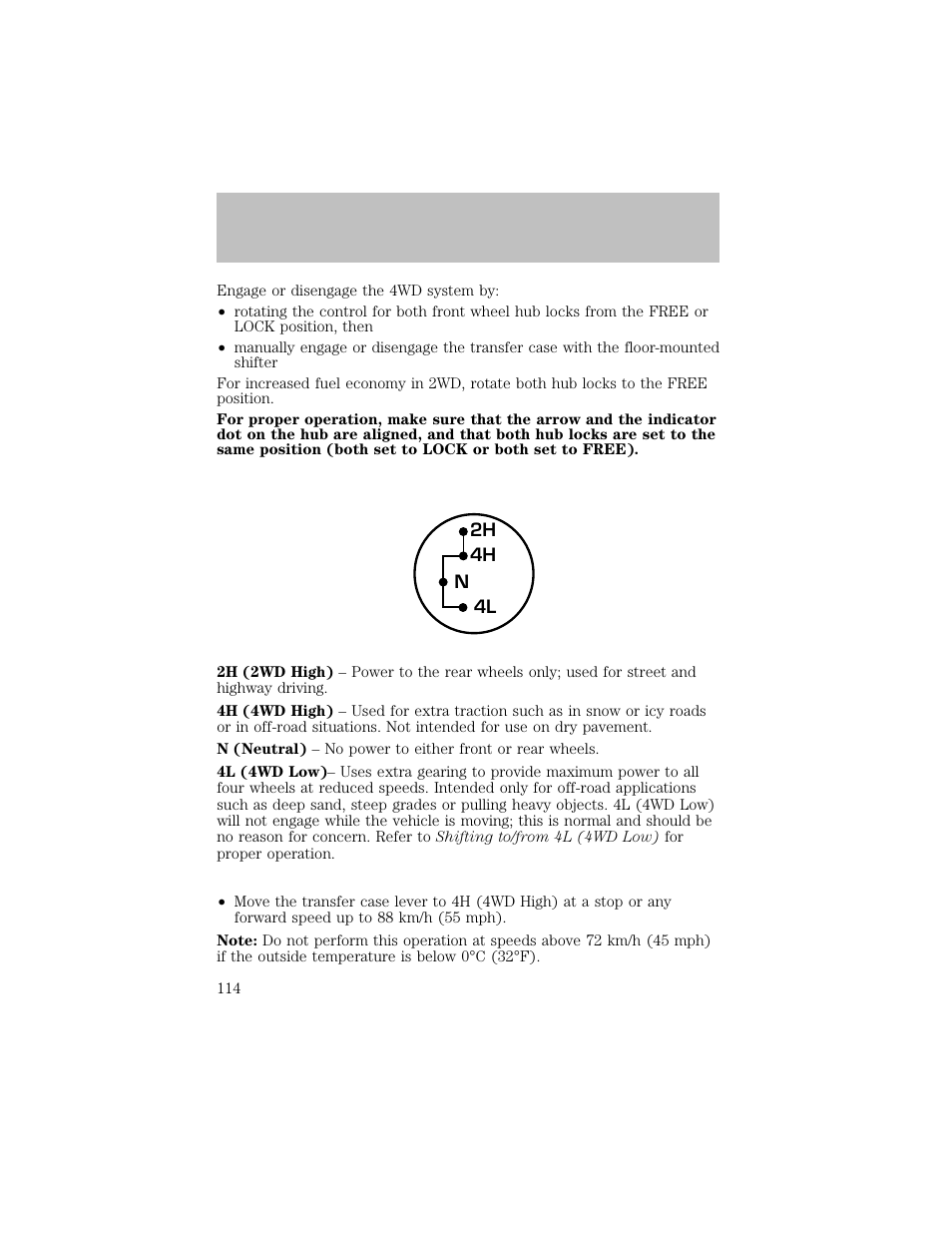 Driving | FORD 2003 F-550 v.1 User Manual | Page 114 / 256