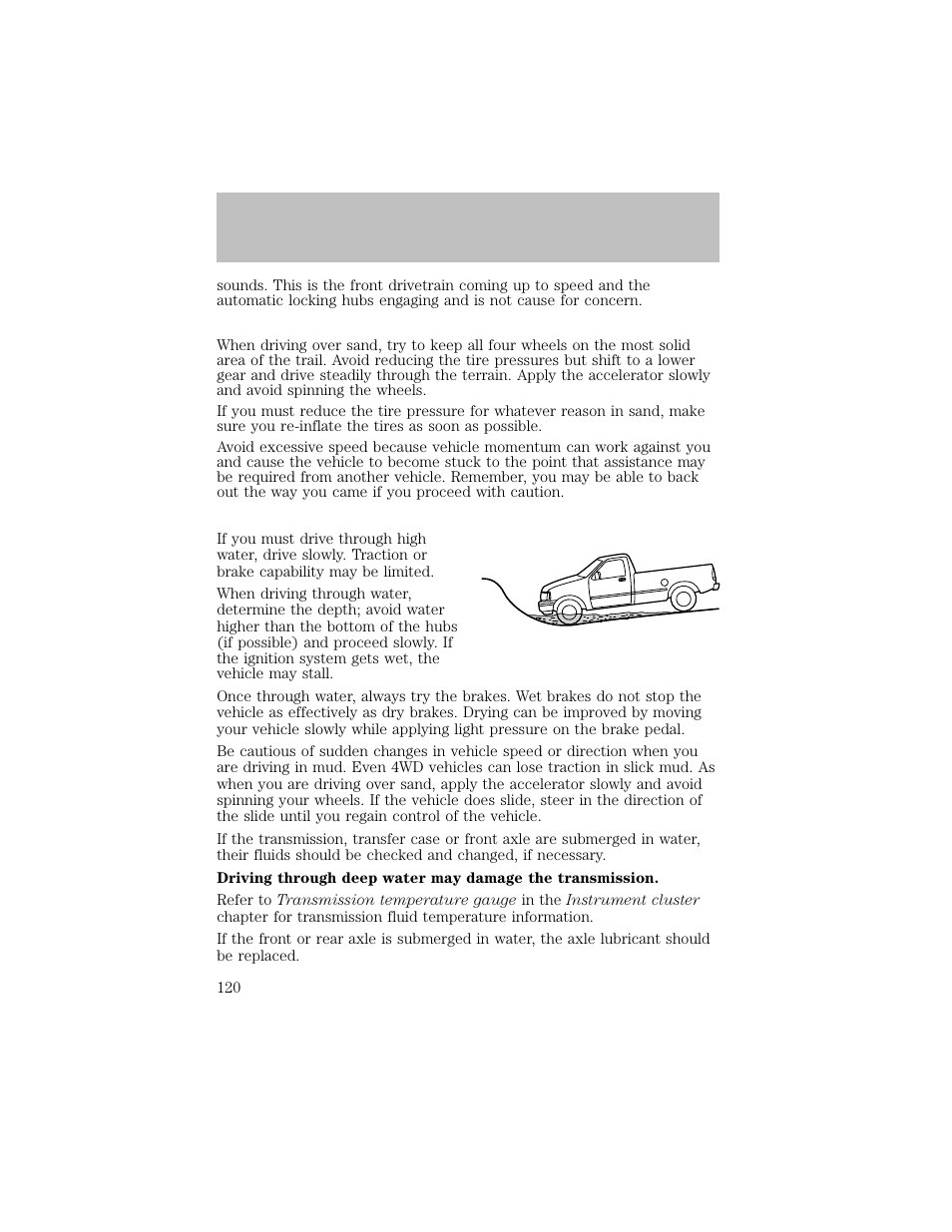 Driving | FORD 2003 F-550 v.1 User Manual | Page 120 / 256