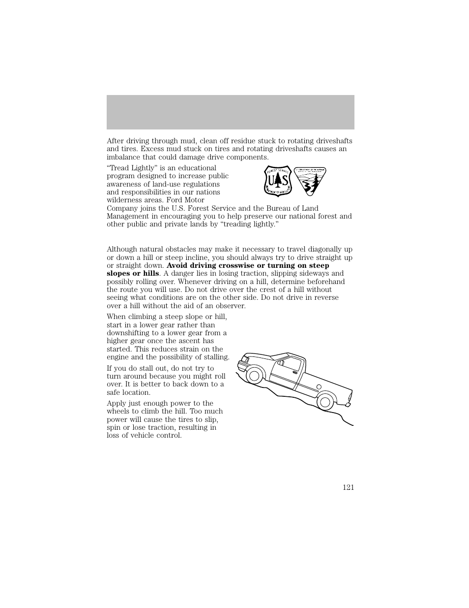 Driving | FORD 2003 F-550 v.1 User Manual | Page 121 / 256