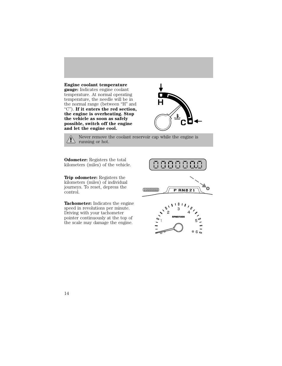 Instrument cluster | FORD 2003 F-550 v.1 User Manual | Page 14 / 256