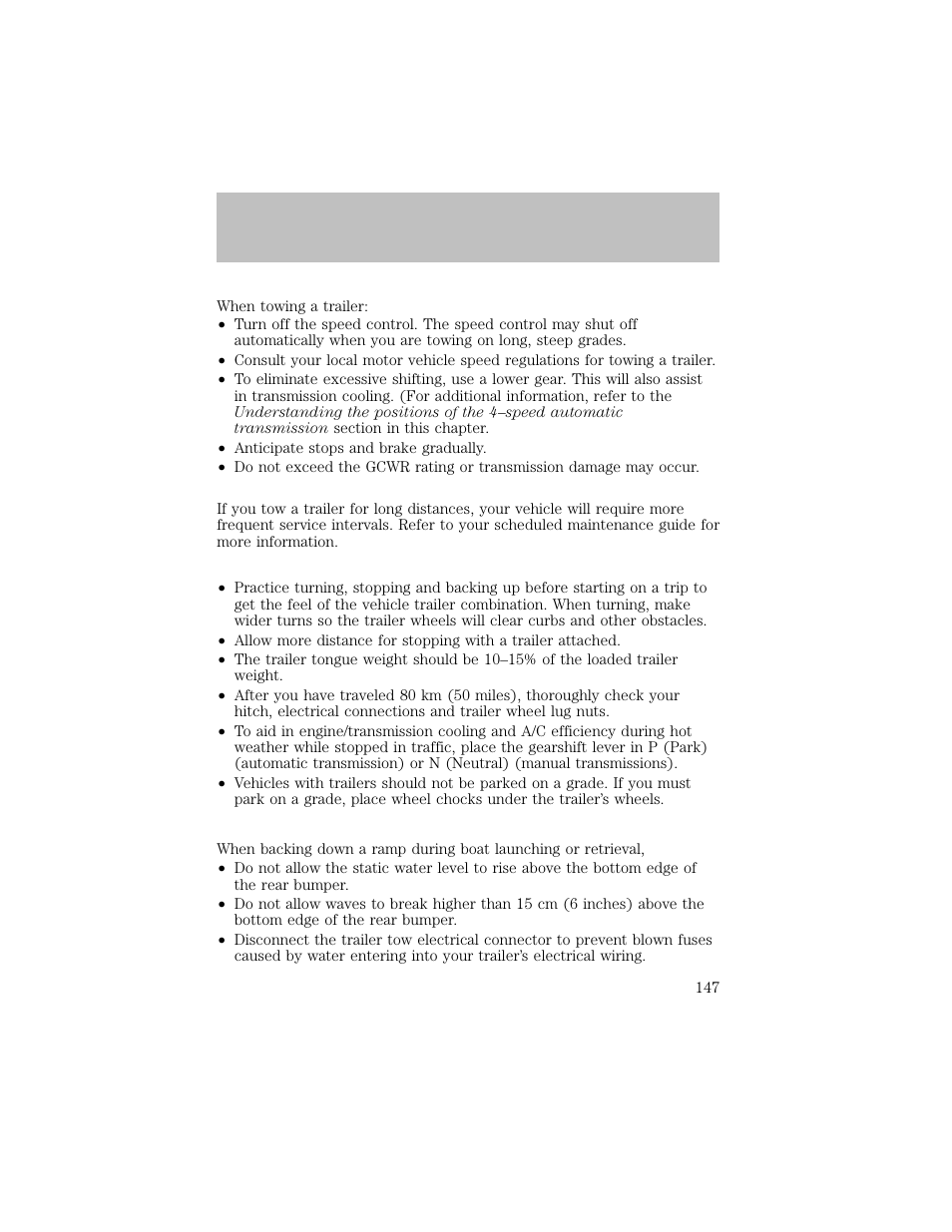 Driving | FORD 2003 F-550 v.1 User Manual | Page 147 / 256