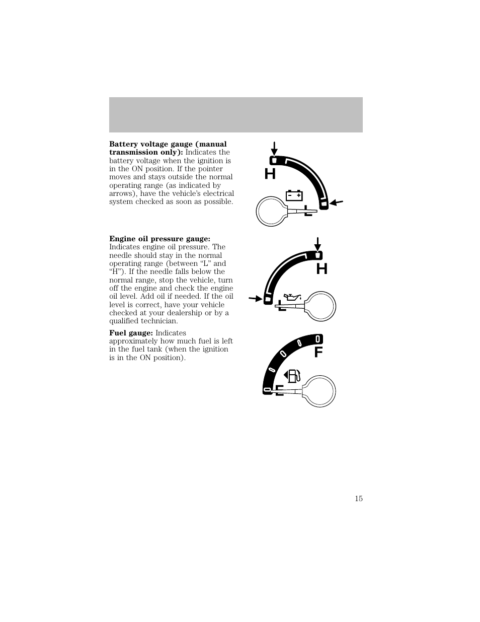 Instrument cluster | FORD 2003 F-550 v.1 User Manual | Page 15 / 256