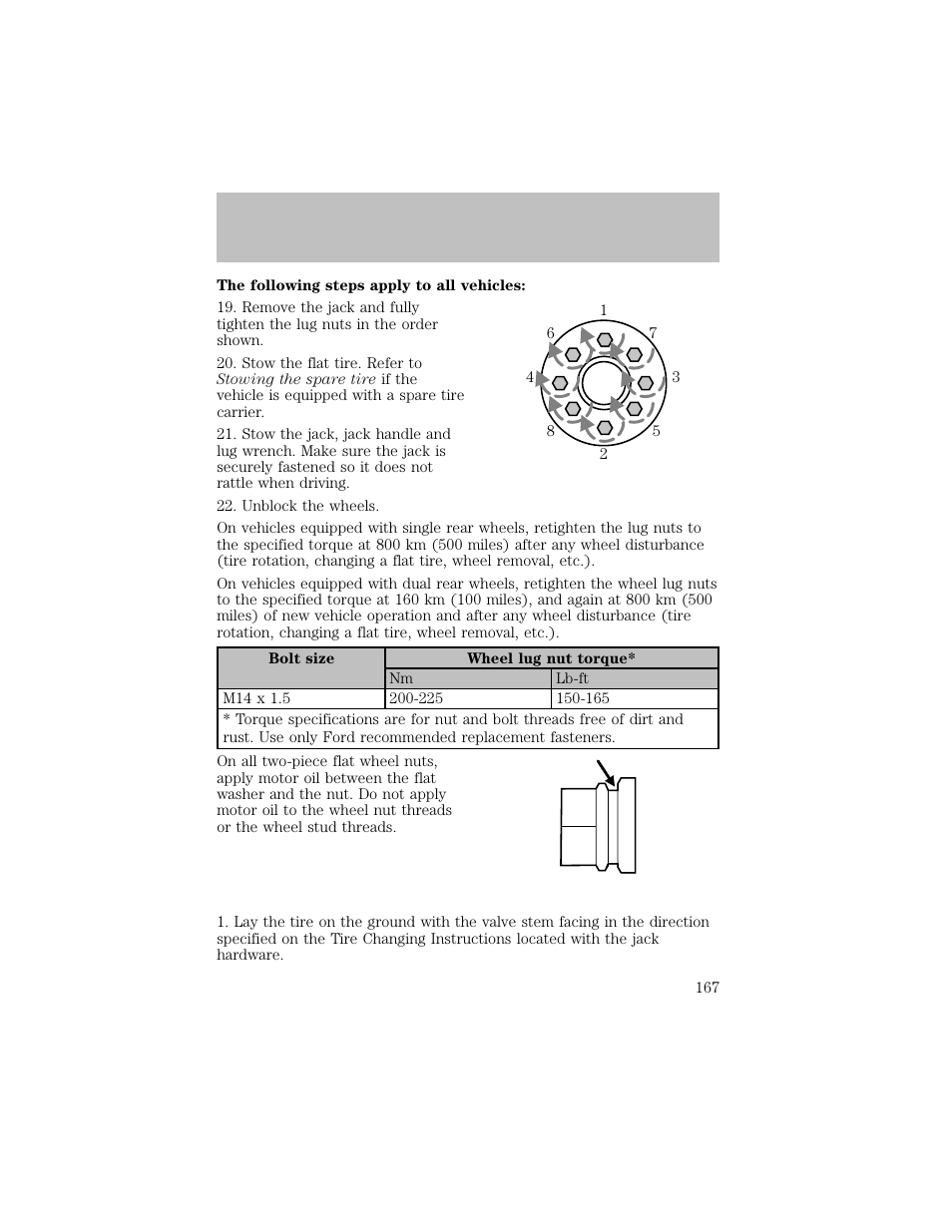 Roadside emergencies | FORD 2003 F-550 v.1 User Manual | Page 167 / 256