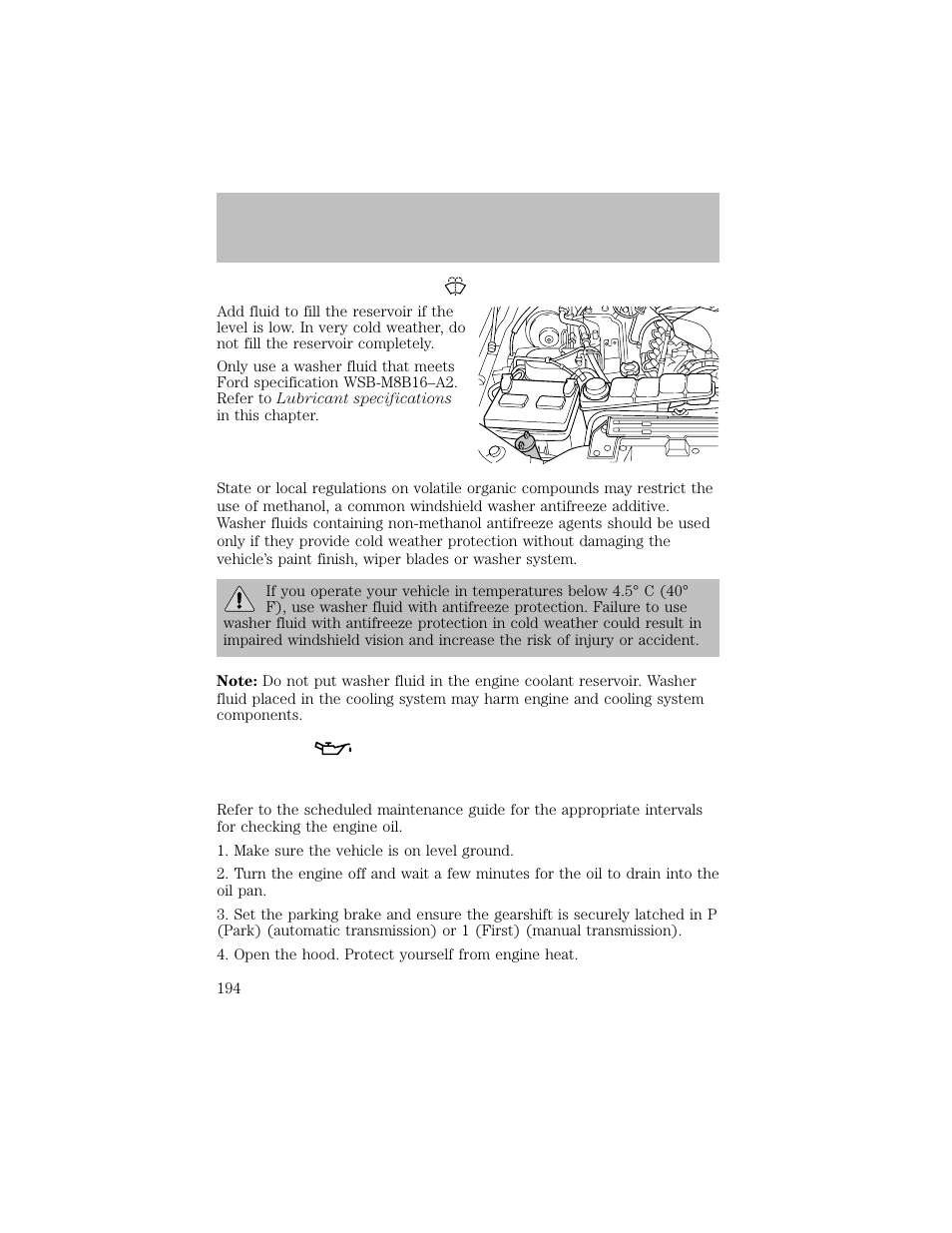 Maintenance and specifications | FORD 2003 F-550 v.1 User Manual | Page 194 / 256