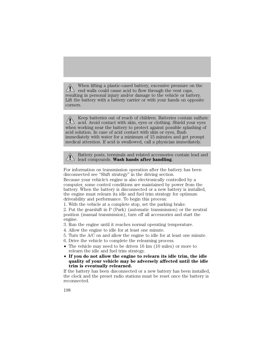 Maintenance and specifications | FORD 2003 F-550 v.1 User Manual | Page 198 / 256