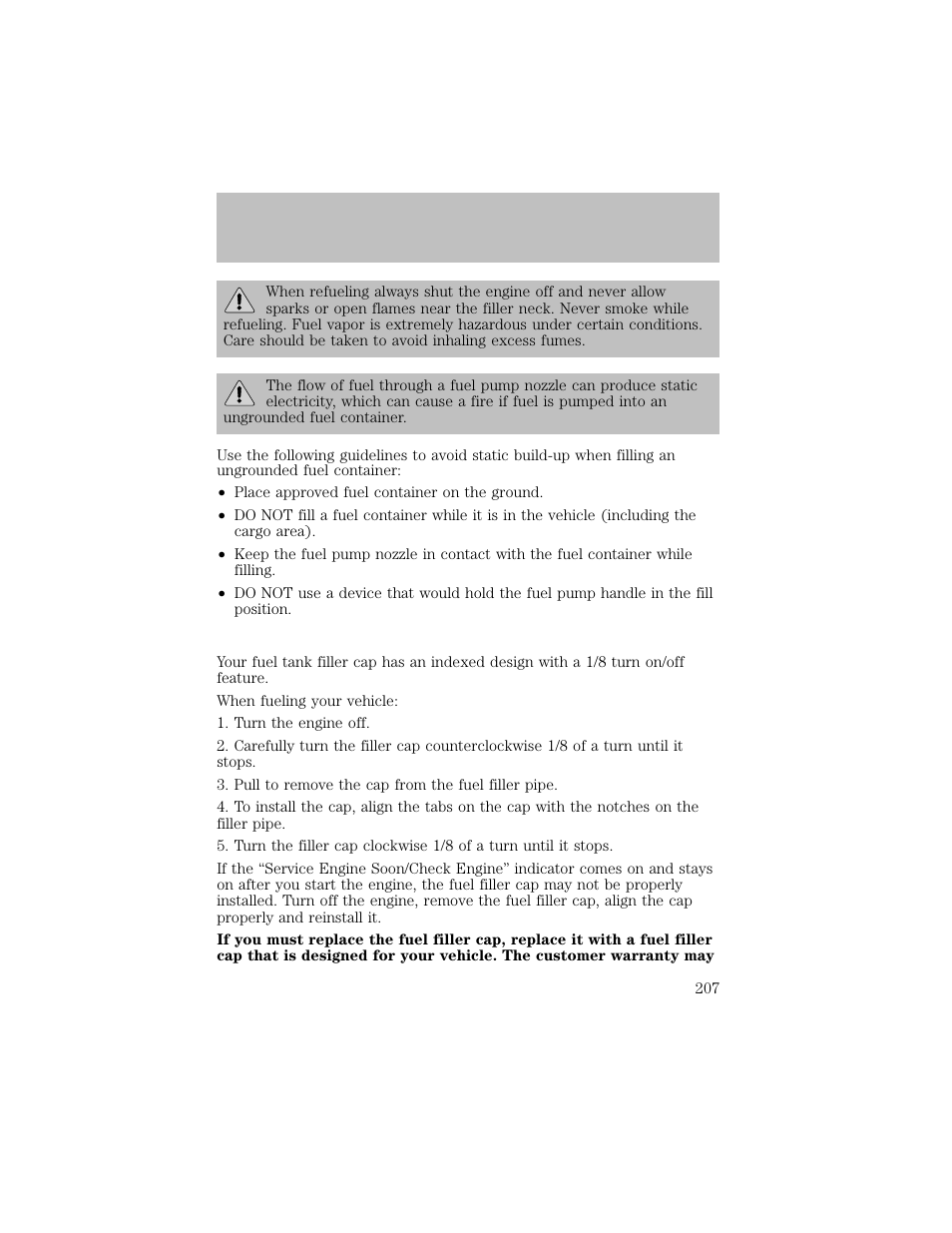 Maintenance and specifications | FORD 2003 F-550 v.1 User Manual | Page 207 / 256