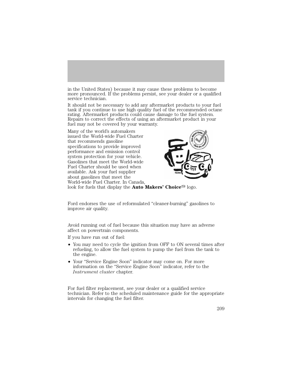 Maintenance and specifications | FORD 2003 F-550 v.1 User Manual | Page 209 / 256