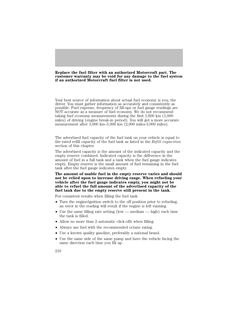 Maintenance and specifications | FORD 2003 F-550 v.1 User Manual | Page 210 / 256