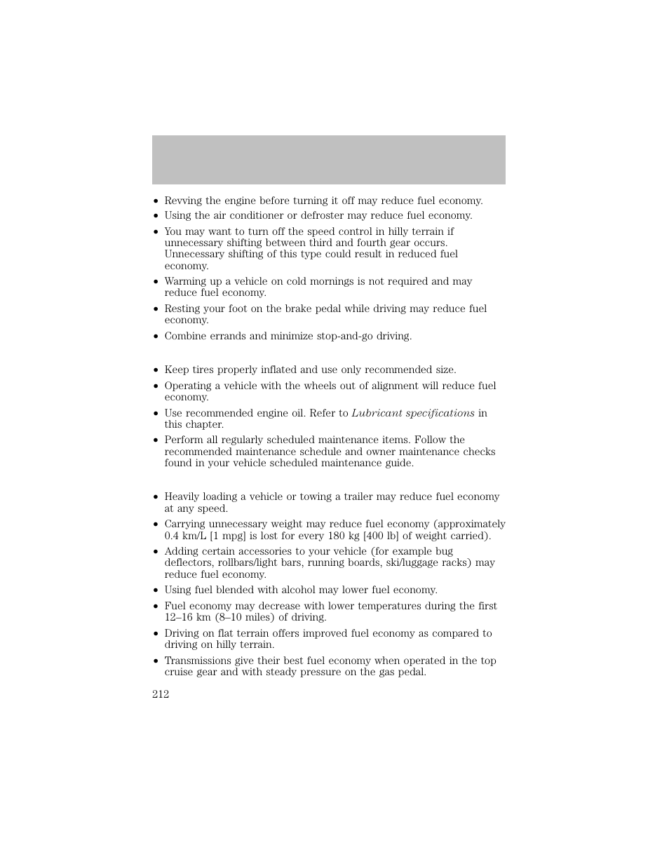 Maintenance and specifications | FORD 2003 F-550 v.1 User Manual | Page 212 / 256