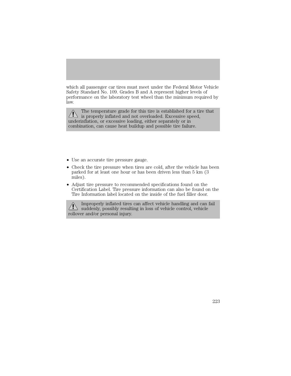 Maintenance and specifications | FORD 2003 F-550 v.1 User Manual | Page 223 / 256