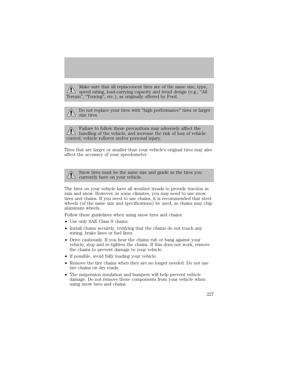 Maintenance and specifications | FORD 2003 F-550 v.1 User Manual | Page 227 / 256