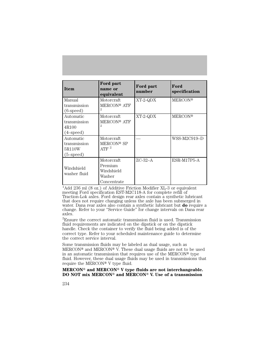 Maintenance and specifications | FORD 2003 F-550 v.1 User Manual | Page 234 / 256