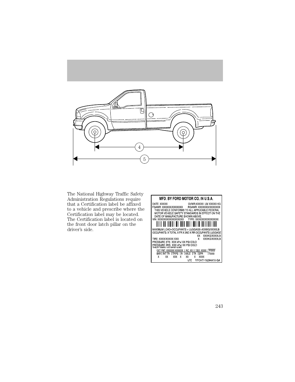 Maintenance and specifications | FORD 2003 F-550 v.1 User Manual | Page 243 / 256