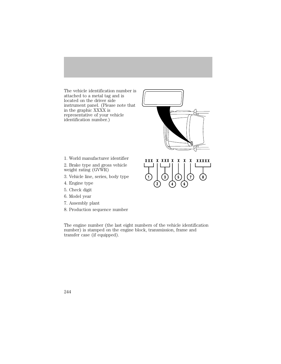 Maintenance and specifications | FORD 2003 F-550 v.1 User Manual | Page 244 / 256