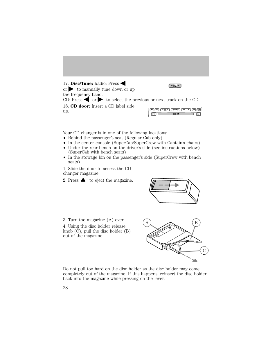 Entertainment systems | FORD 2003 F-550 v.1 User Manual | Page 28 / 256