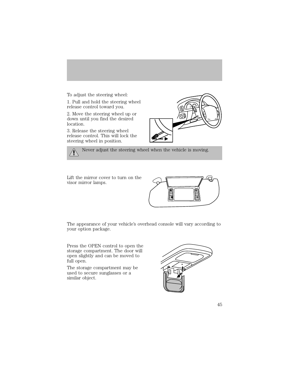 Driver controls | FORD 2003 F-550 v.1 User Manual | Page 45 / 256