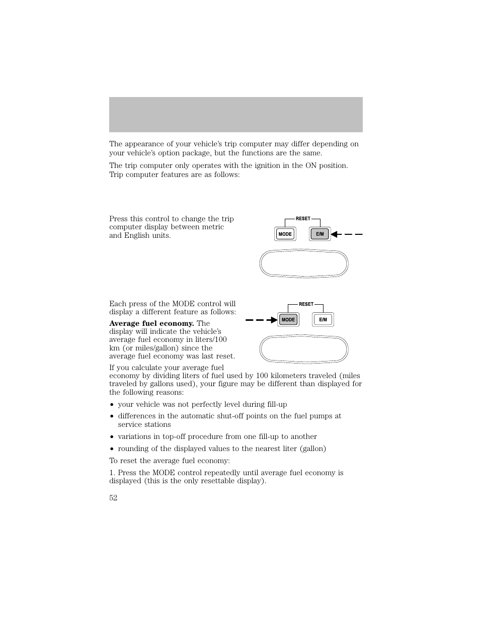 Driver controls | FORD 2003 F-550 v.1 User Manual | Page 52 / 256