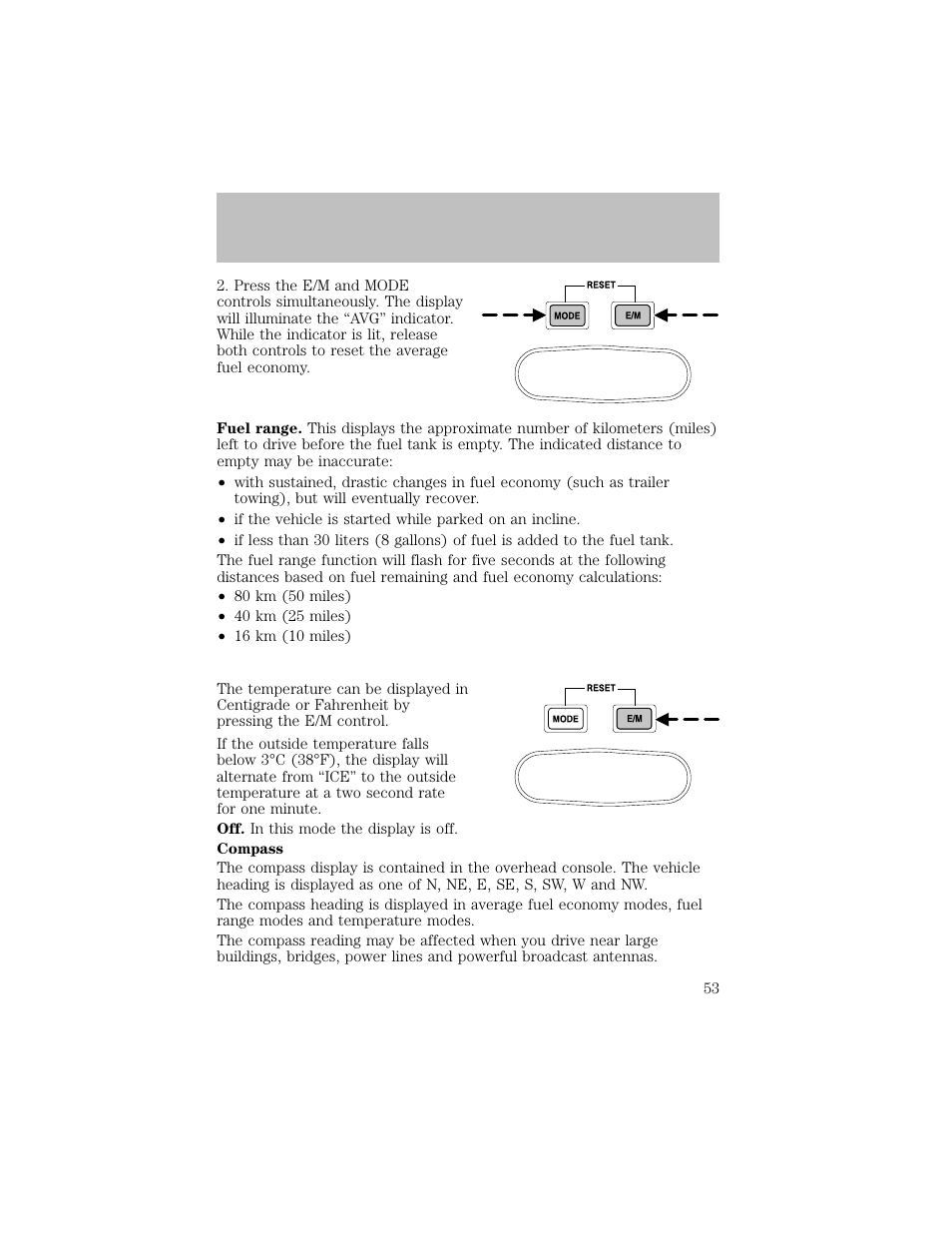 Driver controls | FORD 2003 F-550 v.1 User Manual | Page 53 / 256