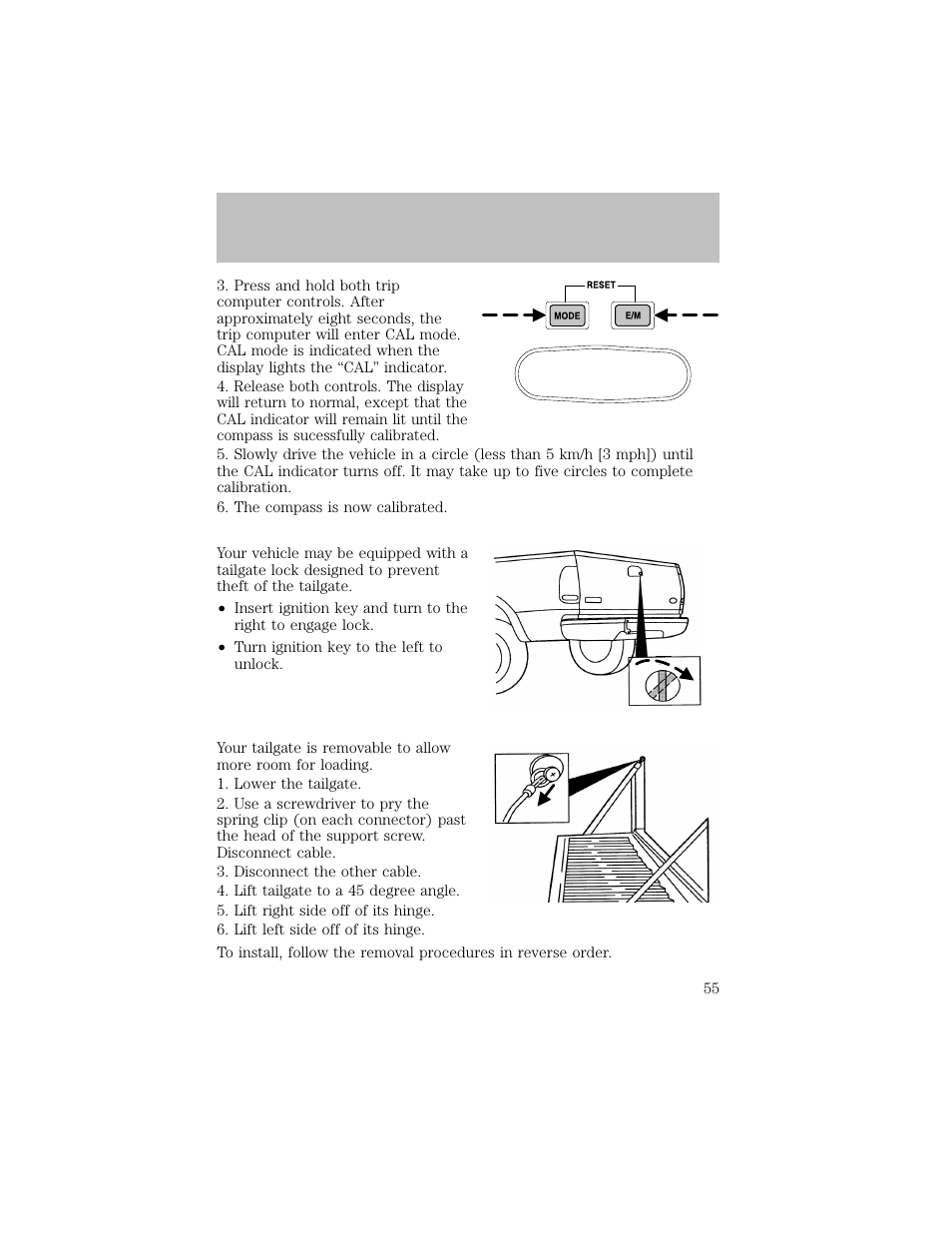 Driver controls | FORD 2003 F-550 v.1 User Manual | Page 55 / 256