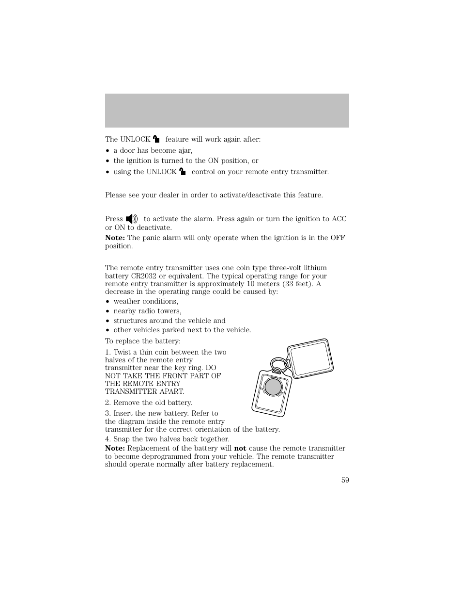 Locks and security | FORD 2003 F-550 v.1 User Manual | Page 59 / 256