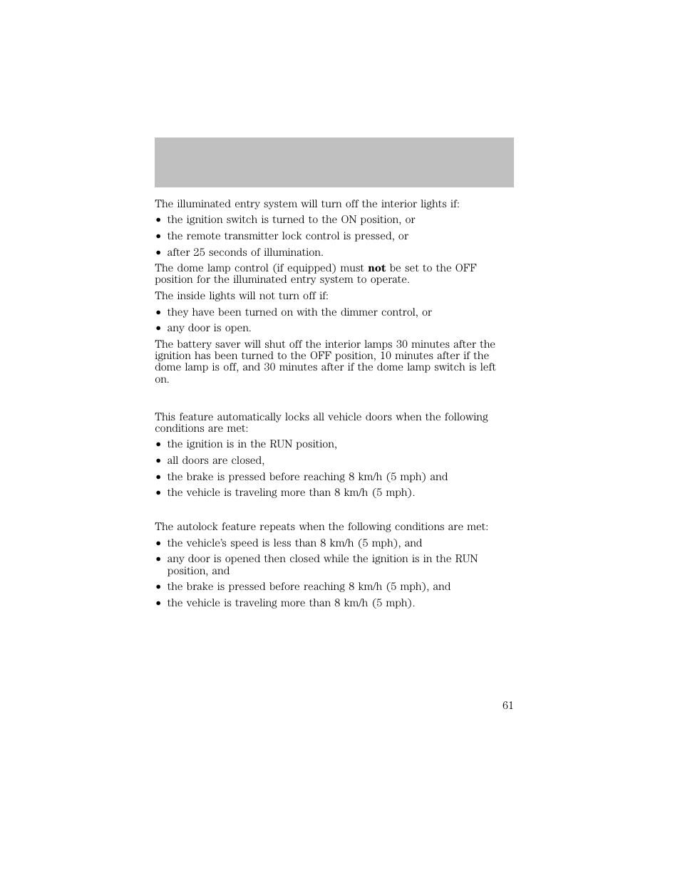 Locks and security | FORD 2003 F-550 v.1 User Manual | Page 61 / 256