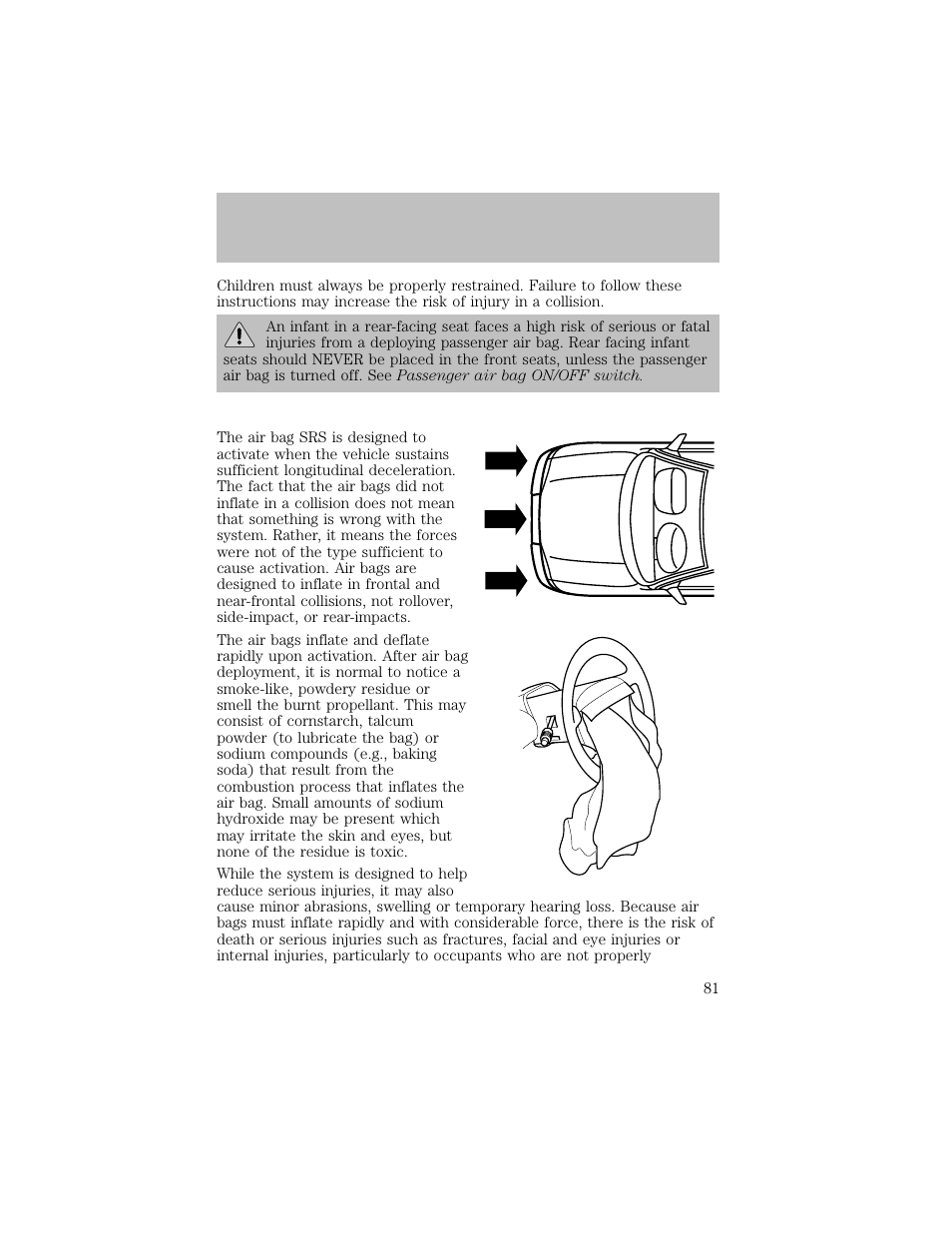 Seating and safety restraints | FORD 2003 F-550 v.1 User Manual | Page 81 / 256