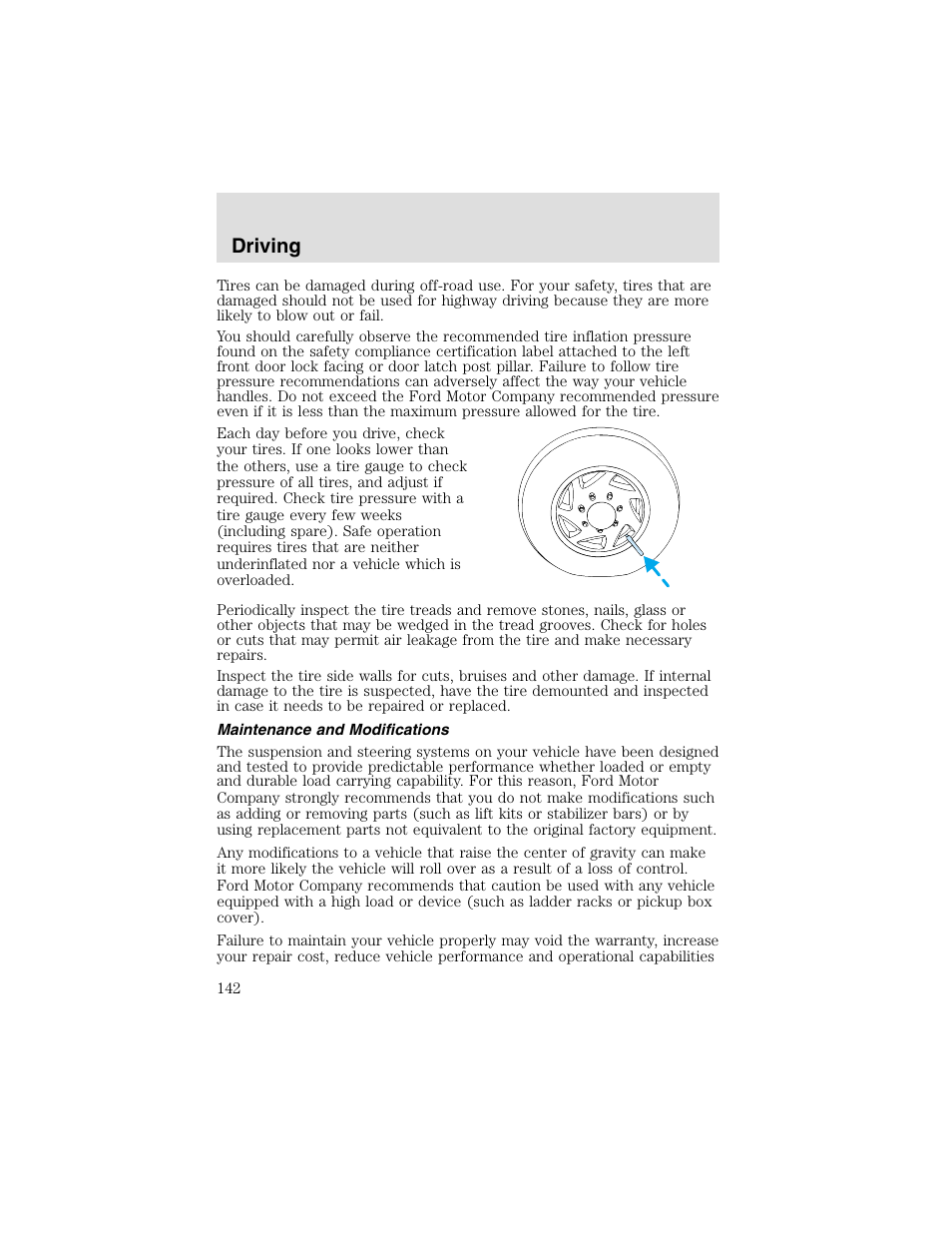 Driving | FORD 2003 F-550 v.2 User Manual | Page 142 / 280