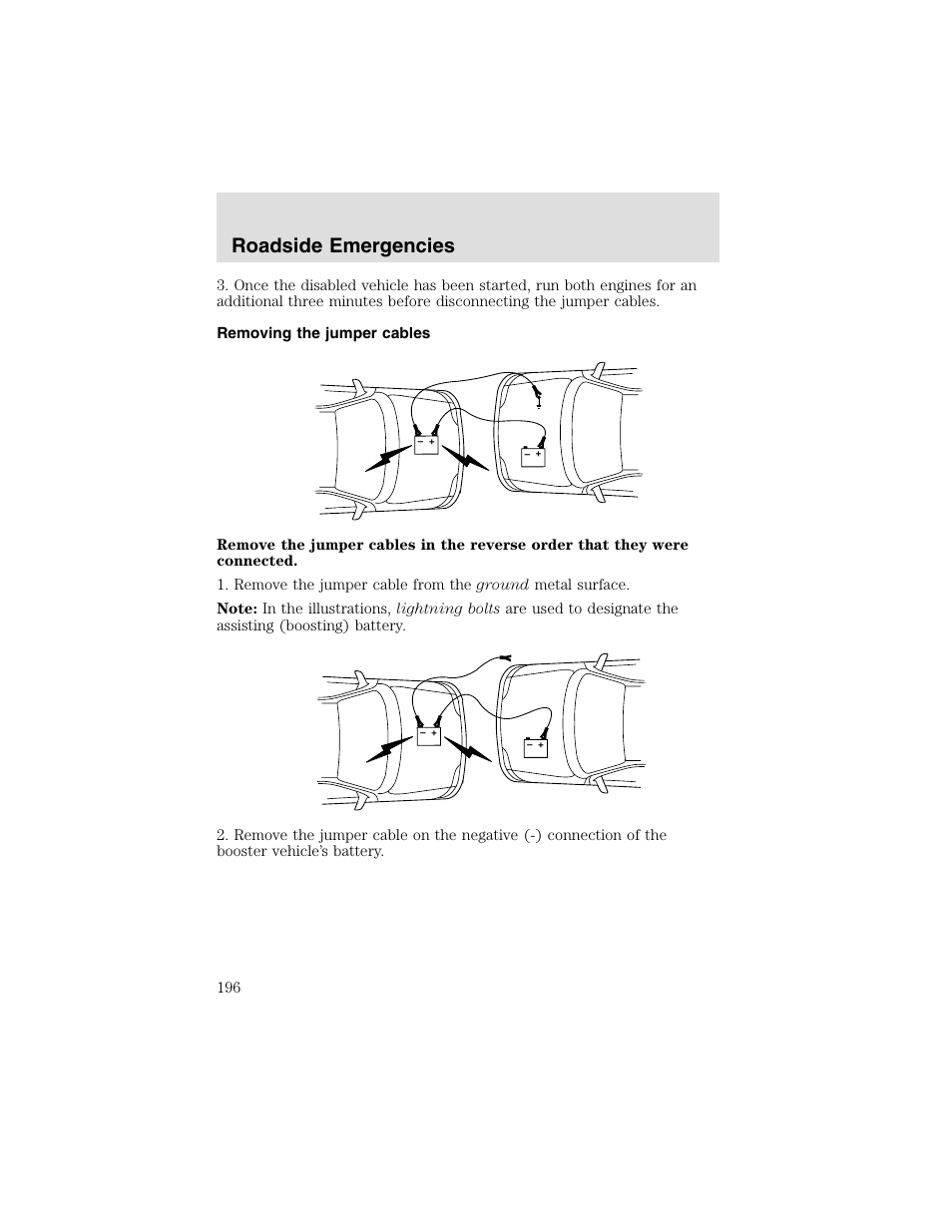 Roadside emergencies | FORD 2003 F-550 v.2 User Manual | Page 196 / 280