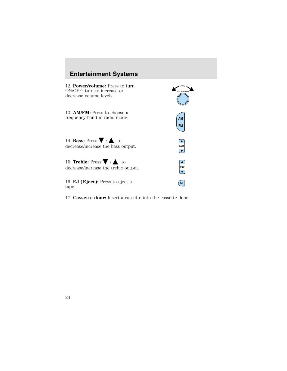 Entertainment systems | FORD 2003 F-550 v.2 User Manual | Page 24 / 280