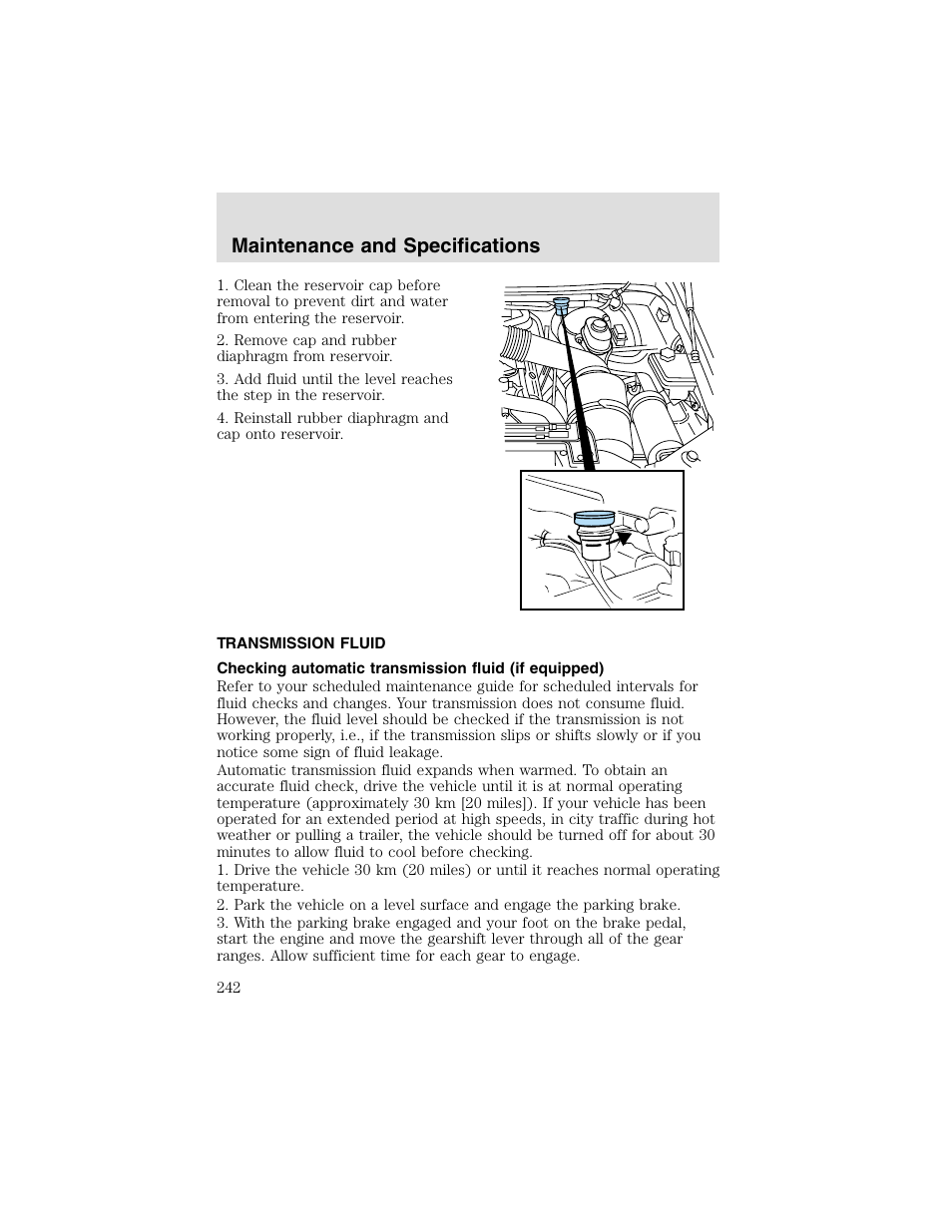 Maintenance and specifications | FORD 2003 F-550 v.2 User Manual | Page 242 / 280