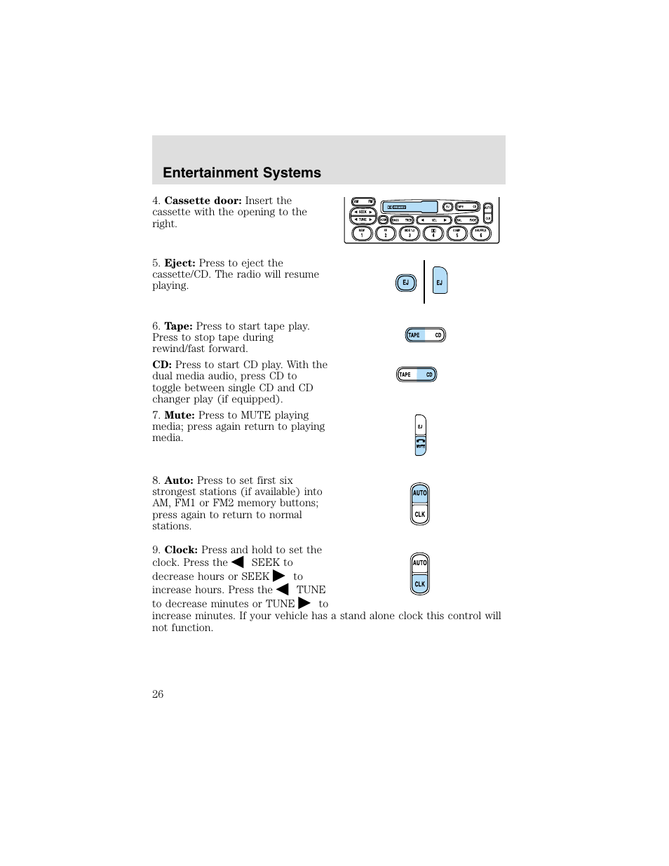 Entertainment systems | FORD 2003 F-550 v.2 User Manual | Page 26 / 280