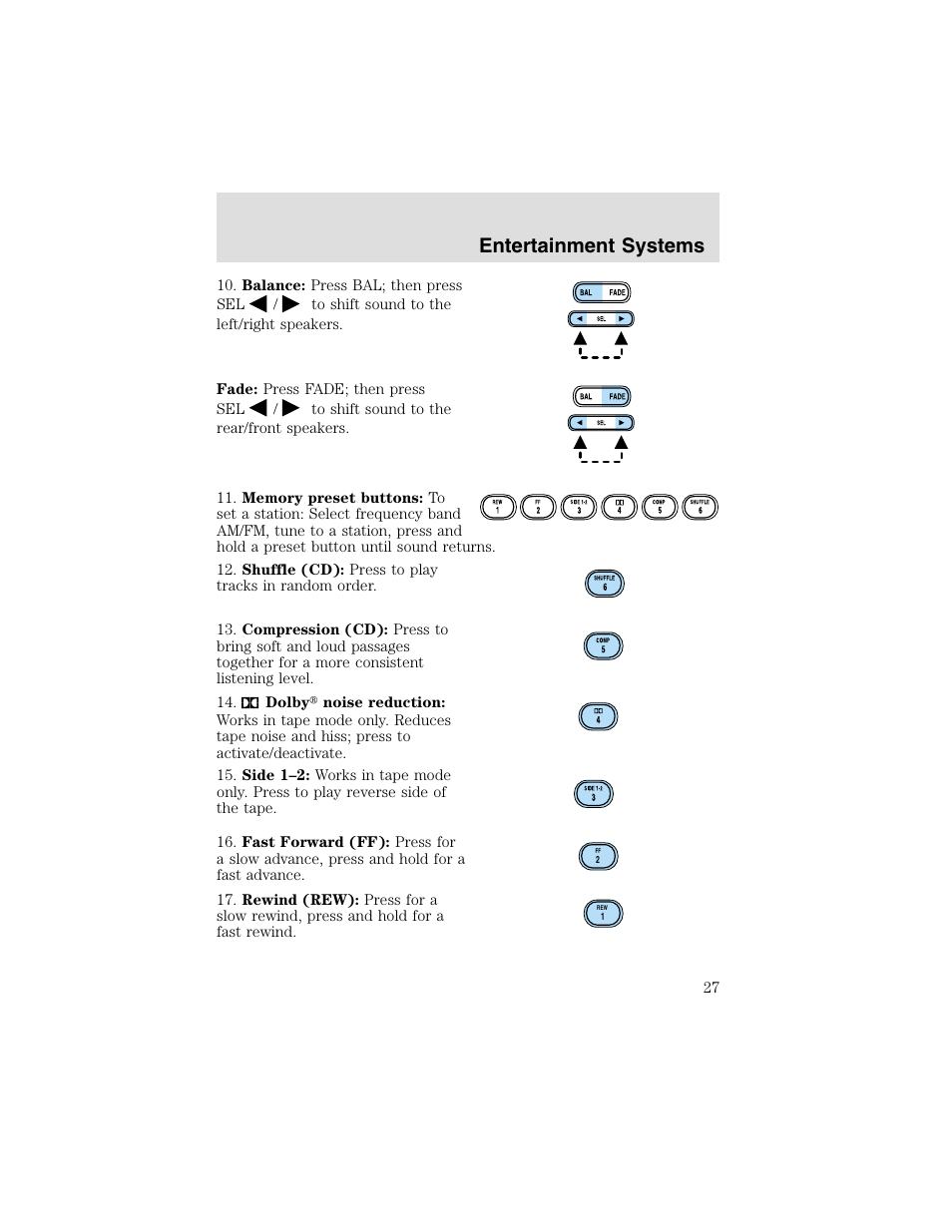 Entertainment systems | FORD 2003 F-550 v.2 User Manual | Page 27 / 280