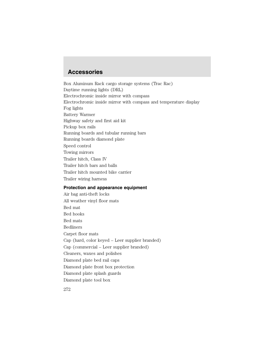 Accessories | FORD 2003 F-550 v.2 User Manual | Page 272 / 280