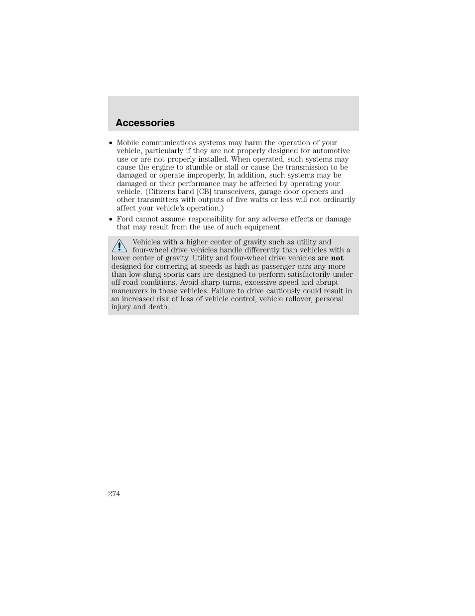 Accessories | FORD 2003 F-550 v.2 User Manual | Page 274 / 280