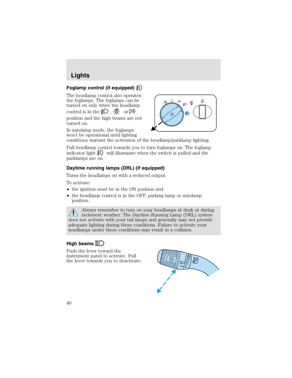 Lights | FORD 2003 F-550 v.2 User Manual | Page 40 / 280