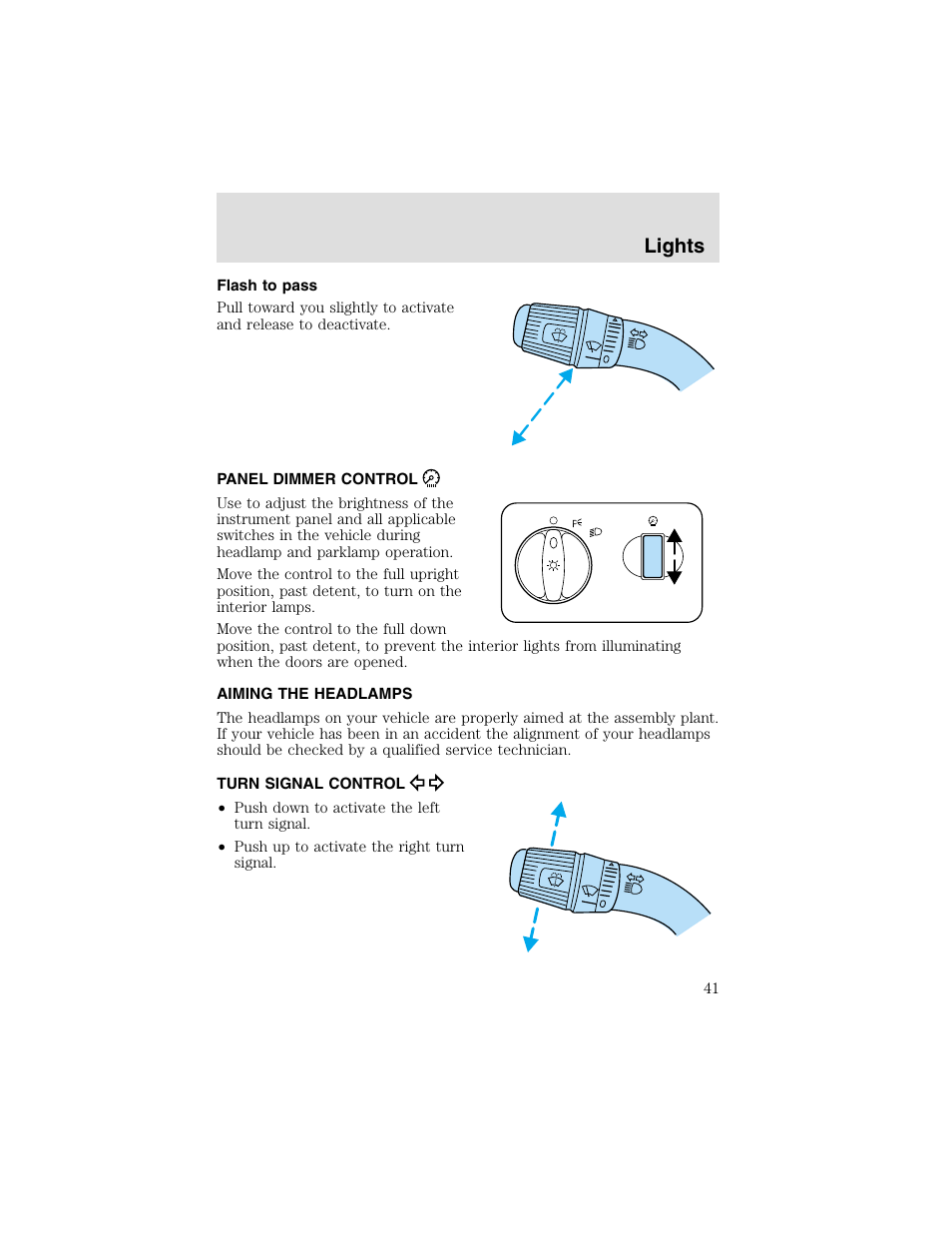 Lights | FORD 2003 F-550 v.2 User Manual | Page 41 / 280