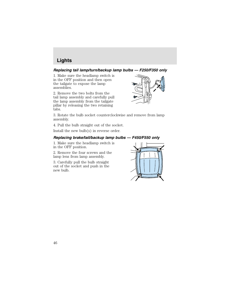 Lights | FORD 2003 F-550 v.2 User Manual | Page 46 / 280