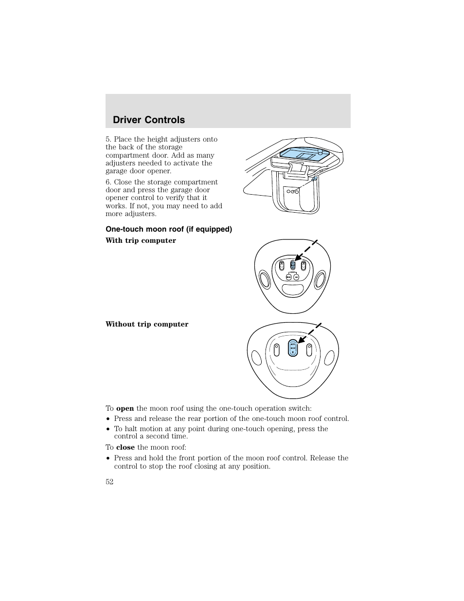 Driver controls | FORD 2003 F-550 v.2 User Manual | Page 52 / 280